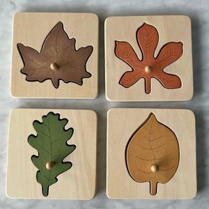 Montessori Wood Leaf Education Puzzle